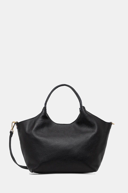 Answear.LAB torebka skórzana skóra licowa czarny 1239.hak