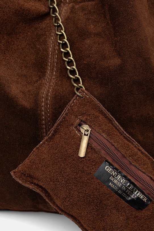 Answear.LAB torebka zamszowa brązowy 766.hak