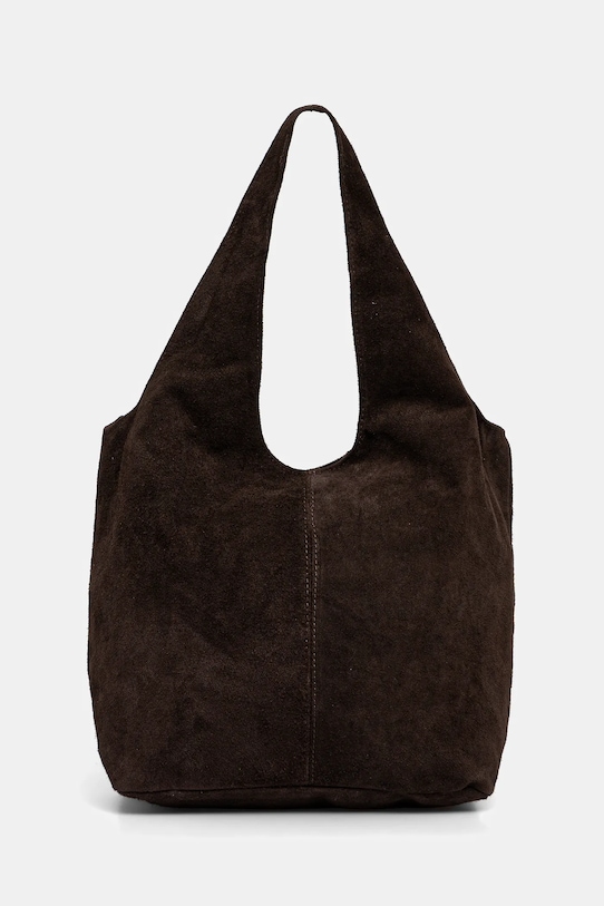 Answear.LAB torebka zamszowa skóra zamszowa brązowy 766.hak