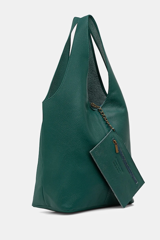 bőr táska 766-2.hak zöld WA25