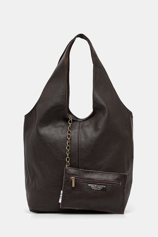 Шкіряна сумочка Answear.LAB лицьова шкіра коричневий 766-2.hak