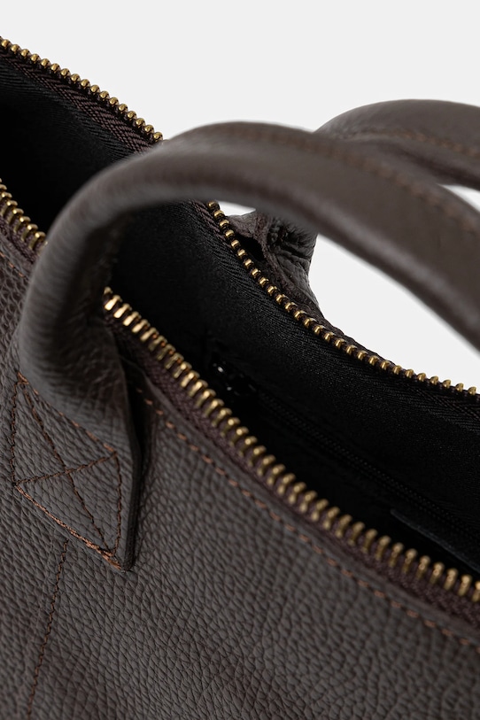 Answear.LAB torba na laptopa skórzana brązowy ANS07.hak