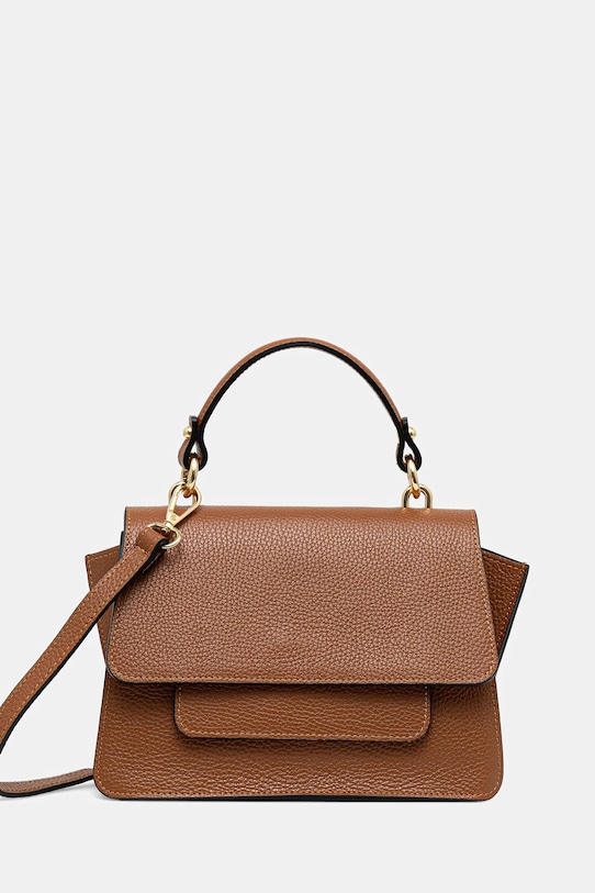 Answear.LAB torebka skórzana skóra licowa brązowy 1094.ios