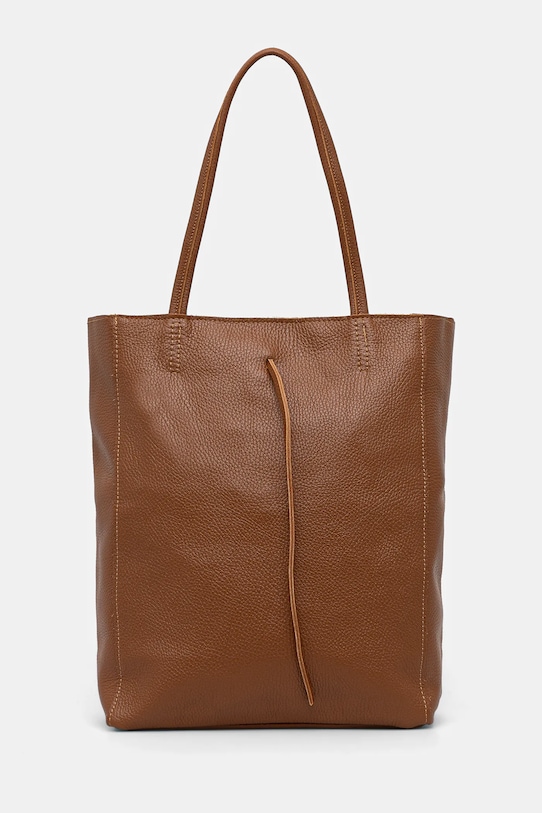 Answear.LAB torebka skórzana skóra licowa brązowy M075.hak