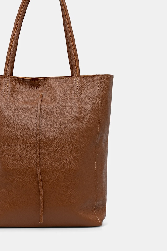 Akcesoria Answear.LAB torebka skórzana M075.hak brązowy