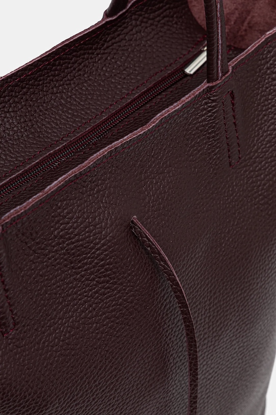 Answear.LAB torebka skórzana bordowy M075.hak