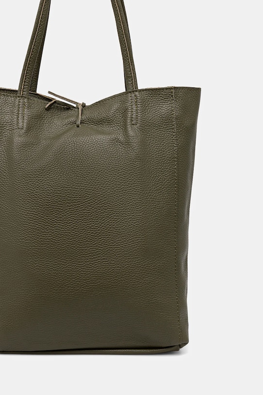 Akcesoria Answear.LAB torebka skórzana M075.hak zielony