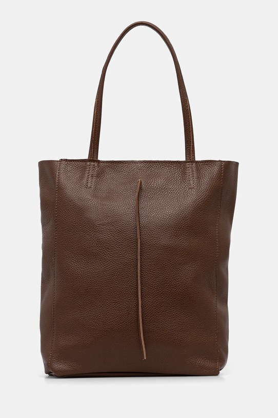 Answear.LAB torebka skórzana skóra licowa brązowy M075.hak