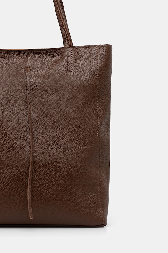 Akcesoria Answear.LAB torebka skórzana M075.hak brązowy