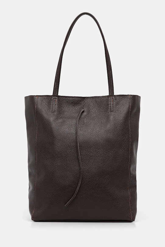 Answear.LAB torebka skórzana skóra licowa brązowy M075.hak