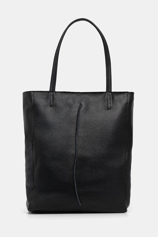 Answear.LAB torebka skórzana skóra licowa czarny M075.hak