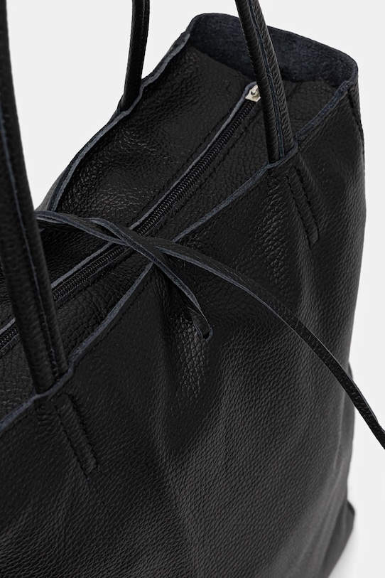 Answear.LAB torebka skórzana czarny M075.hak