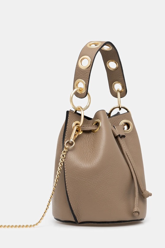 Answear.LAB torebka skórzana 926.hak brązowy WS26