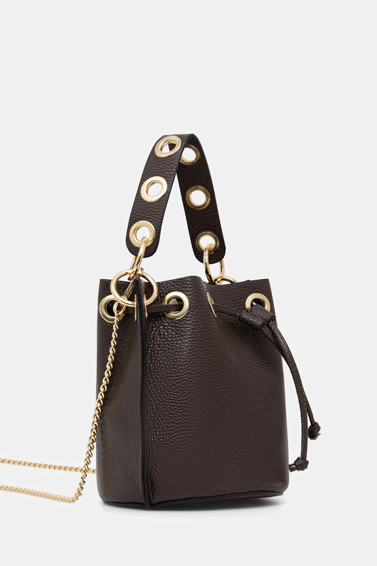 Answear.LAB torebka skórzana 926.hak brązowy WS26