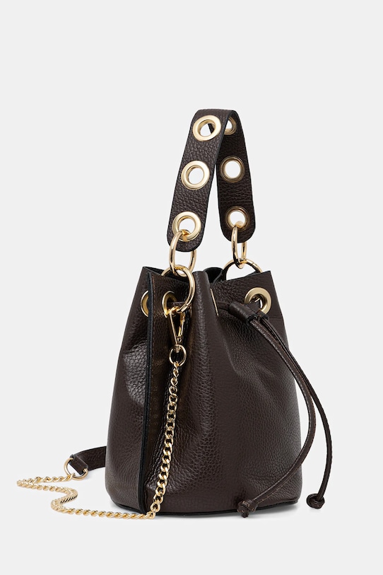 Answear.LAB torebka skórzana 926.hak brązowy WS26