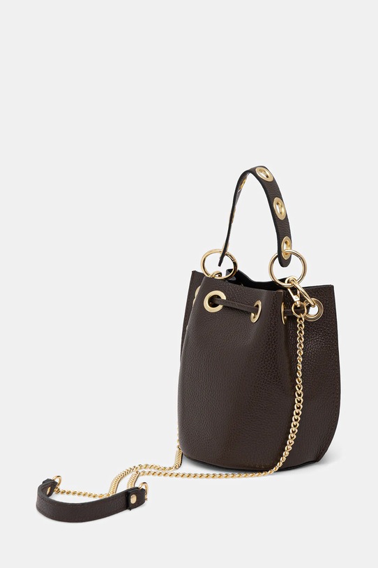 Akcesoria Answear.LAB torebka skórzana 926.hak brązowy