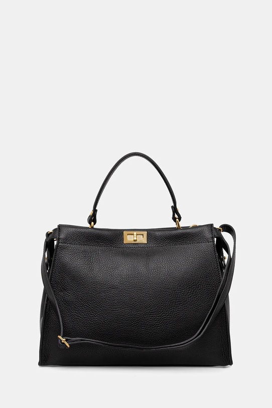 Akcesoria Answear.LAB torebka skórzana 952.hak czarny