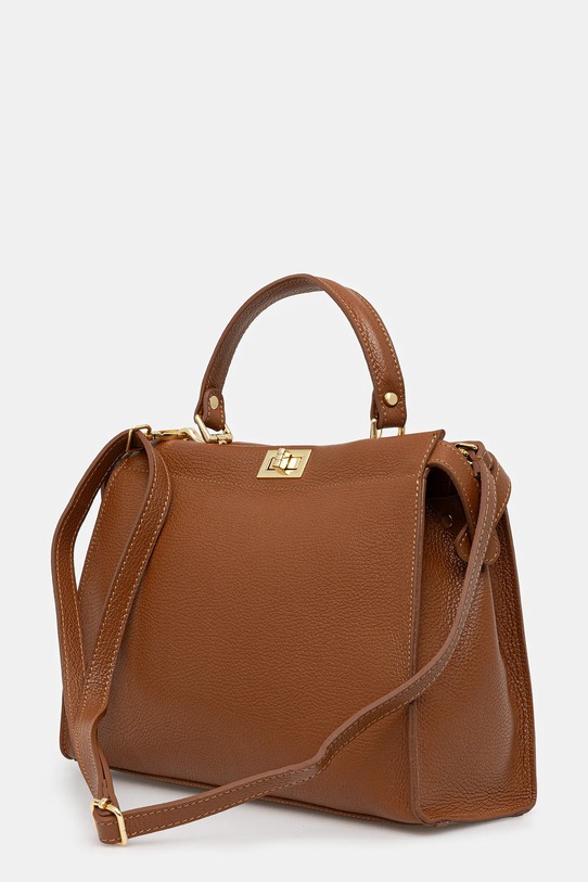 Akcesoria Answear.LAB torebka skórzana 989.hak brązowy