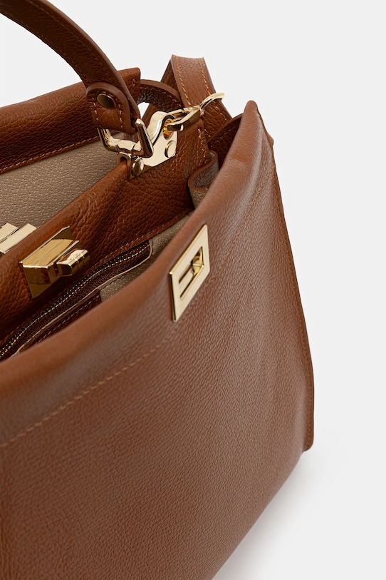 Answear.LAB torebka skórzana 989.hak brązowy