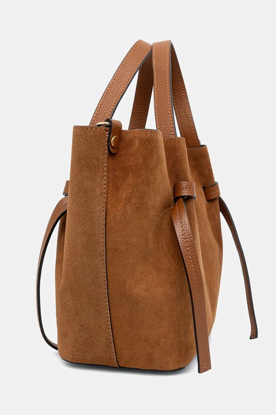 Akcesoria Answear.LAB torebka zamszowa 1298.hak brązowy