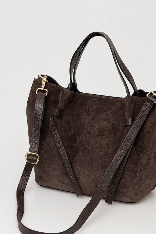 Kiegészítők Answear.LAB velúr táska 1298.hak barna