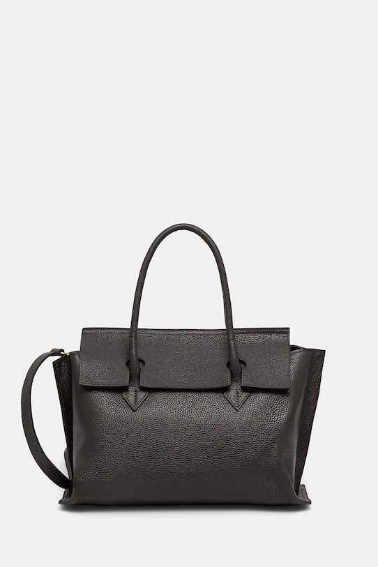 Δερμάτινη τσάντα Answear.LAB λείο δέρμα μαύρο MBP069HG3.hak