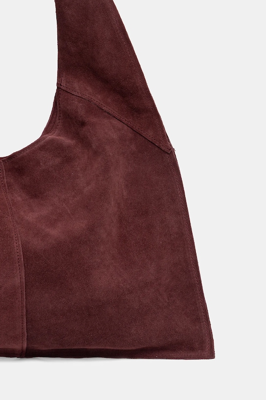 Akcesoria Answear.LAB torebka zamszowa MBP070HO3.iak bordowy