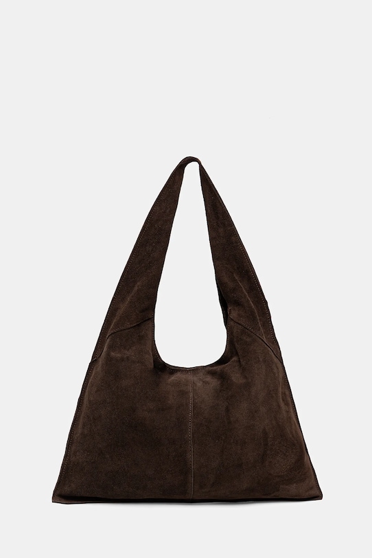 Answear.LAB torebka zamszowa skóra zamszowa brązowy MBP070HO3.iak