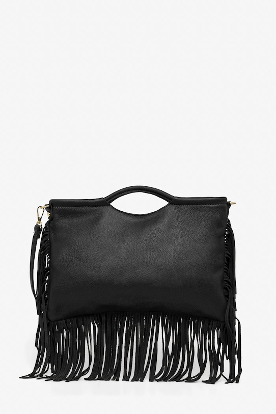 Kožna torba Answear.LAB natpis crna MBP105HG2.hak