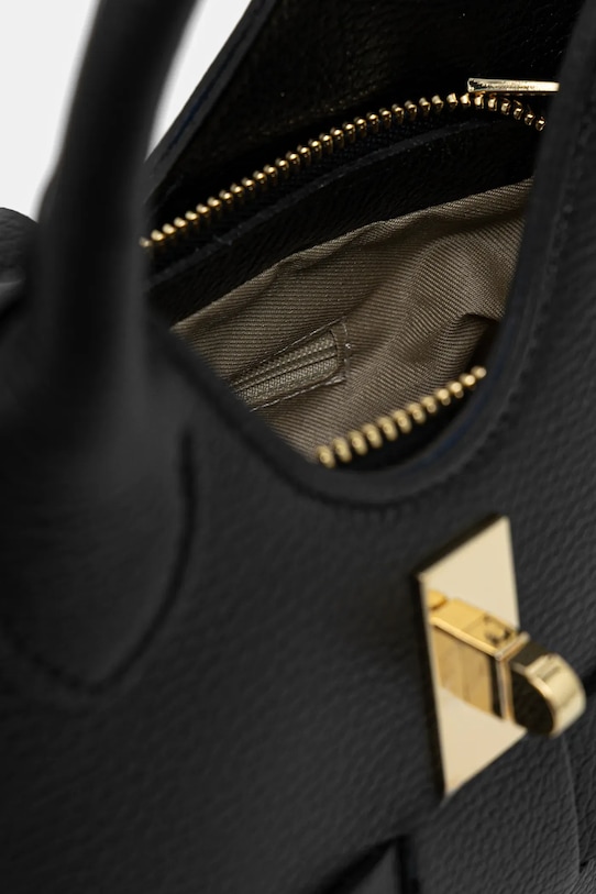 Kožená kabelka Answear.LAB 1096 čierna