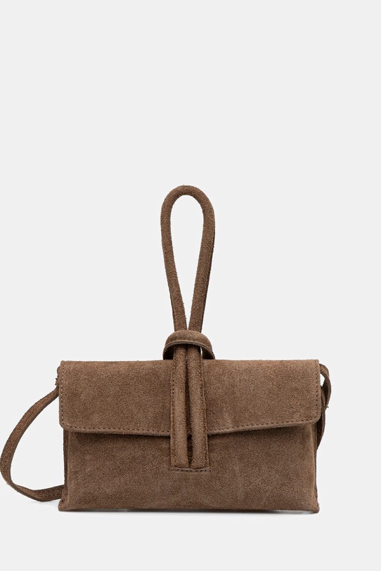 Answear.LAB kopertówka zamszowa nie mieści A4 beżowy 1013