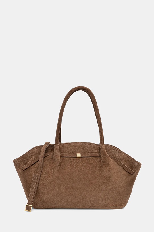 Answear.LAB torebka zamszowa nie mieści A4 brązowy Ans01.hak