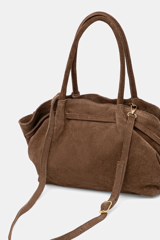 Akcesoria Answear.LAB torebka zamszowa Ans01.hak brązowy