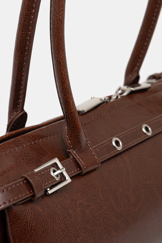 Answear.LAB torebka skórzana brązowy LS11.CMS