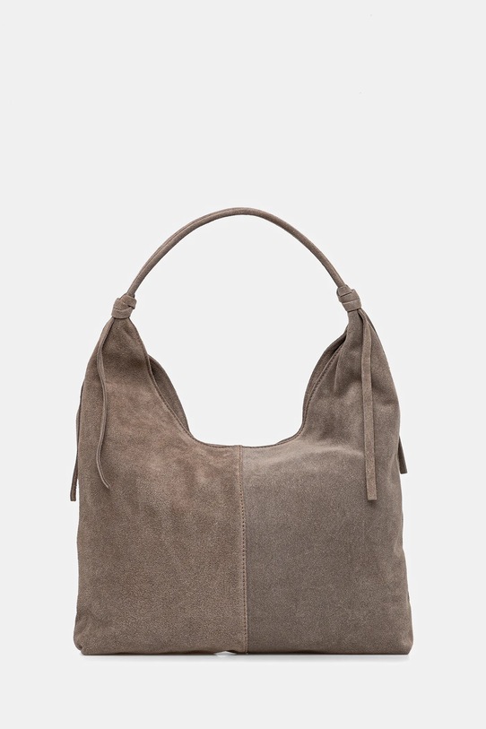 Answear.LAB torebka zamszowa skóra zamszowa beżowy SR3DZ.psr