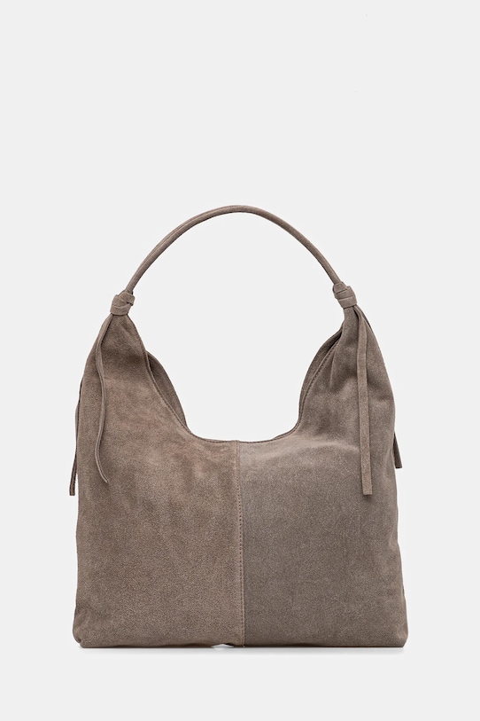 Answear.LAB torebka zamszowa skóra zamszowa beżowy SR3DZ.psr