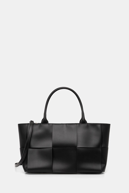 Answear.LAB torebka skórzana skóra licowa czarny SR11ML