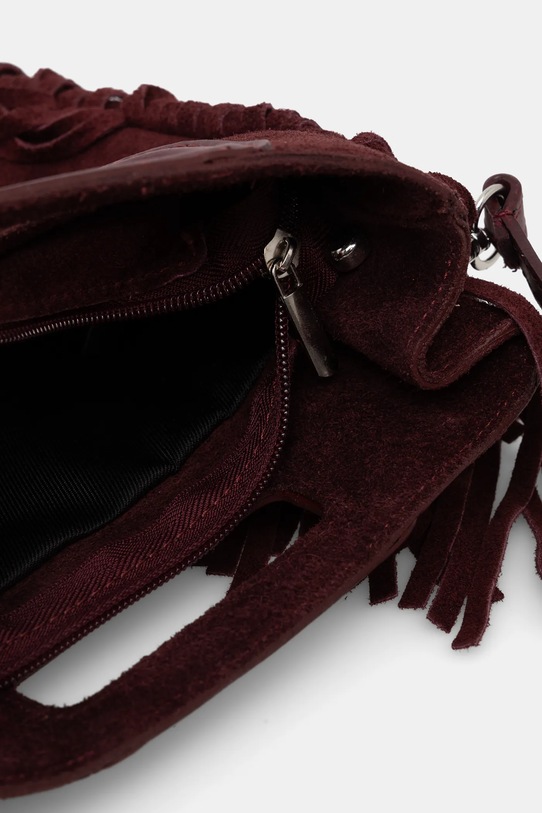 Answear.LAB torebka zamszowa m.0719.hak bordowy