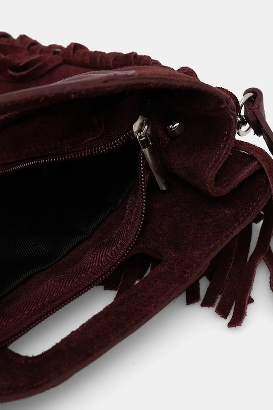 Answear.LAB torebka zamszowa m.0719.hak bordowy