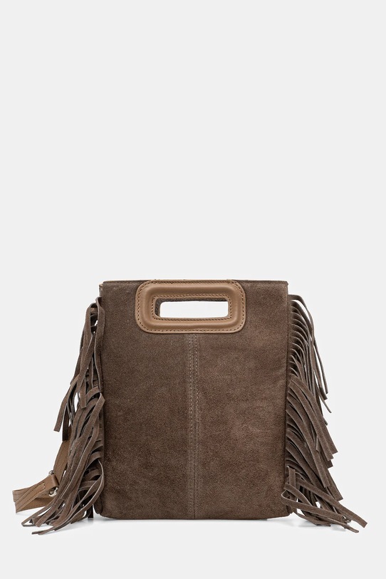 Answear.LAB torebka zamszowa nie mieści A4 brązowy m.0719.hak