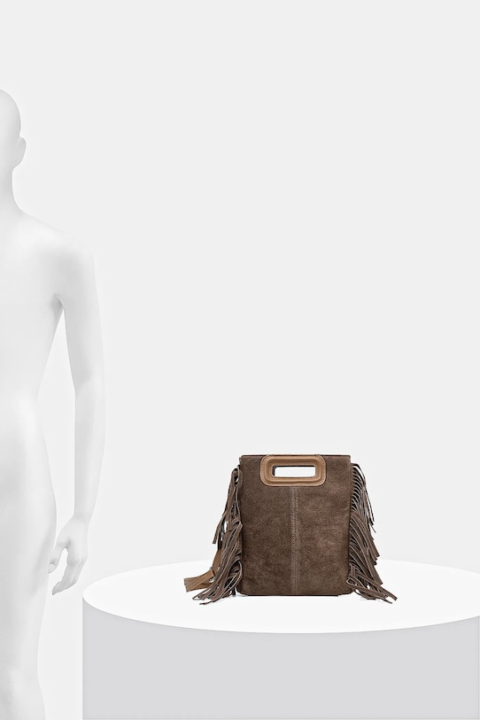 Answear.LAB torebka zamszowa m.0719.hak brązowy