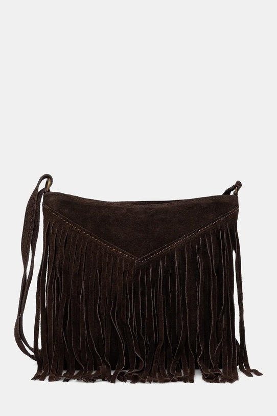 Answear.LAB torebka zamszowa skóra zamszowa brązowy 1327.hak