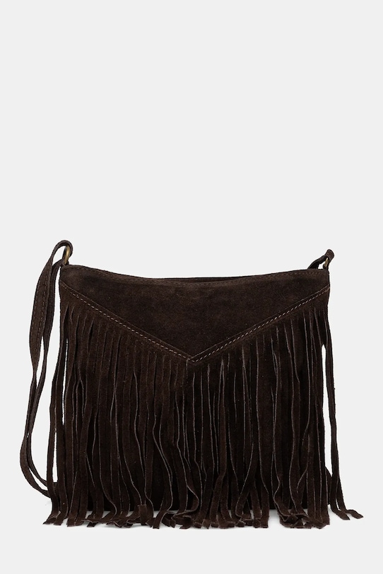 Answear.LAB torebka zamszowa skóra zamszowa brązowy 1327.hak