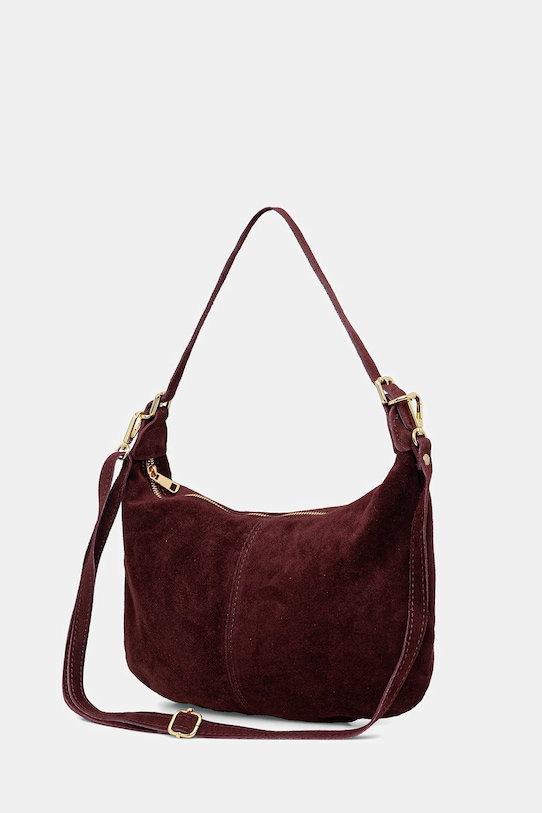 Akcesoria Answear.LAB torebka zamszowa 1045.hak bordowy