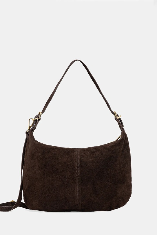 Answear.LAB torebka zamszowa nie mieści A4 brązowy 1045.hak