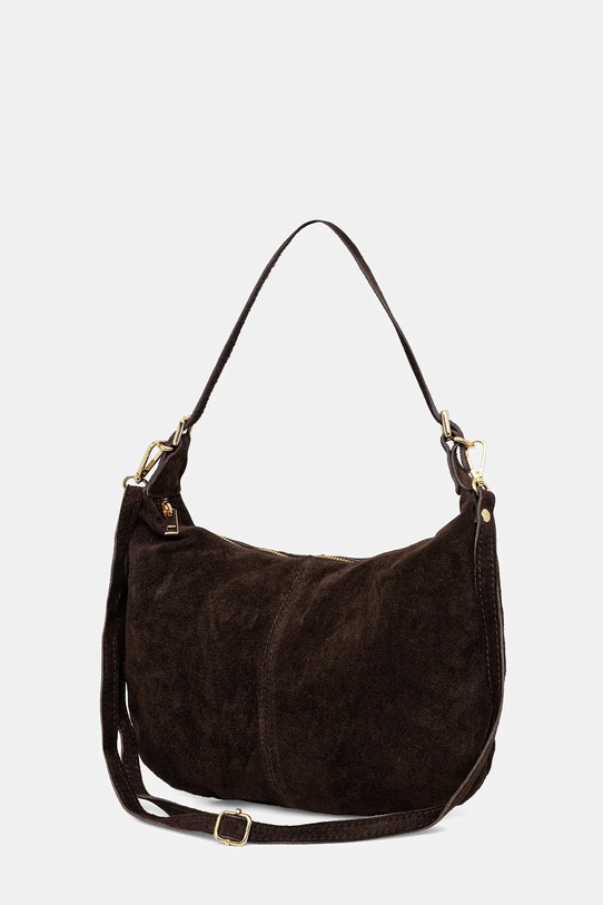 Akcesoria Answear.LAB torebka zamszowa 1045.hak brązowy