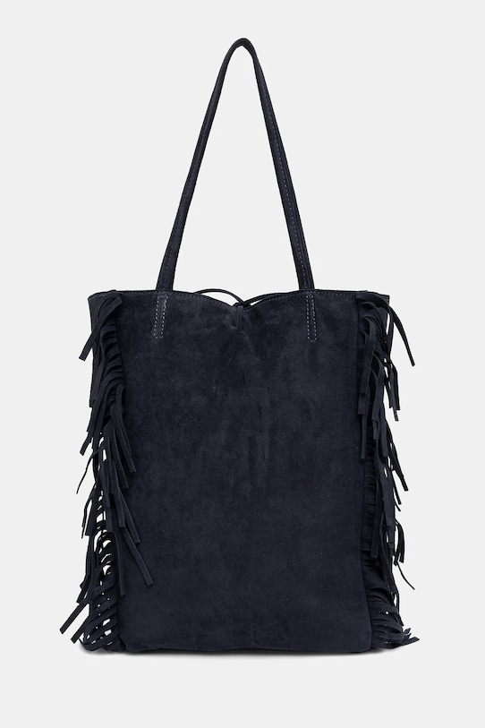 Answear.LAB torebka zamszowa skóra zamszowa granatowy 915.hak