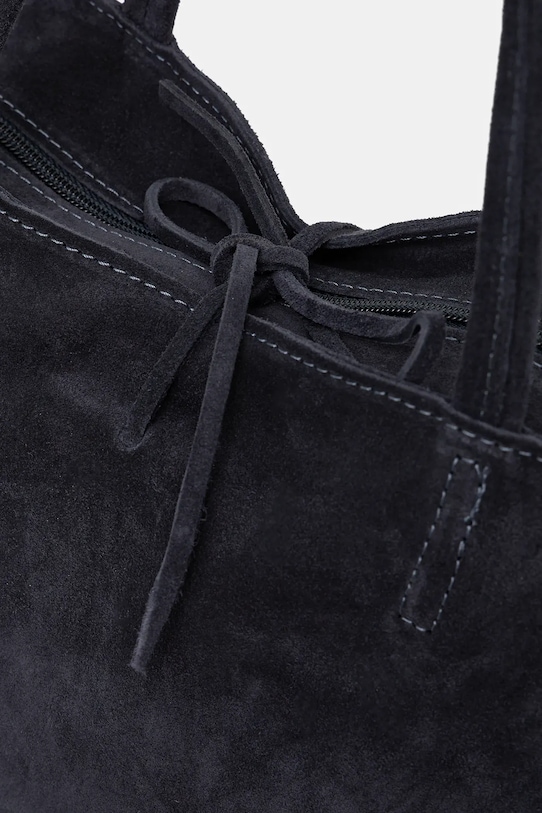 Answear.LAB torebka zamszowa granatowy 915.hak