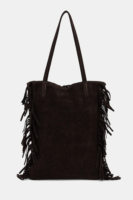 Answear.LAB torebka zamszowa skóra zamszowa brązowy 915.hak