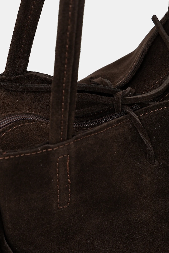 Answear.LAB torebka zamszowa brązowy 915.hak